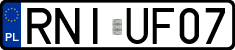 License plates of Poland, Regular car plates
