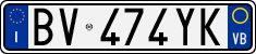 License plate of Italy, Cars (1994 year series)