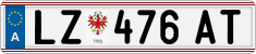 License plate of Austria, Regular plates