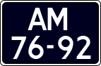 License plate of the Netherlands, Imported oldtimers (cars)