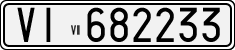 License plate of Italy, Cars (1927 year series)