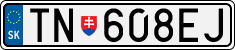 License plate of Slovakia, Cars