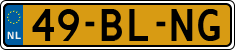 License plate of the Netherlands, Light Commercial Vehicles (1994 system)