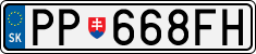 License plate of Slovakia, Cars