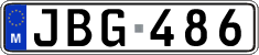 License plate of Malta, Regular plates (ABC 123)