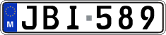 License plate of Malta, Regular plates (ABC 123)