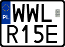License plates of Poland, Special vehicles and motorcycles