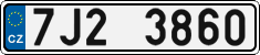 License plate of the Czech Republic, Cars (2001)
