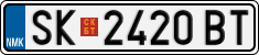 License plate of North Macedonia, Regular plates (2012)