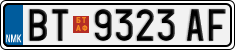 License plate of North Macedonia, Regular plates (2012)