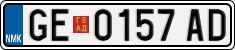 License plate of North Macedonia, Regular plates (2012)