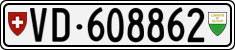 License plate of Switzerland, Cars