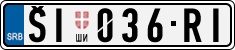 License plate of Serbia, Cars
