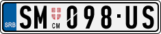 License plate of Serbia, Cars