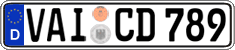 German license plate, Regular plates