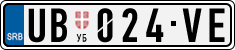 License plate of Serbia, Cars