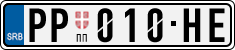 License plate of Serbia, Cars