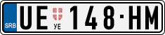 License plate of Serbia, Cars