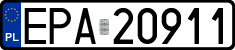 License plates of Poland, Regular car plates