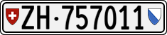 License plate of Switzerland, Cars