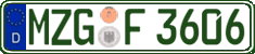 German license plate, Regular plates
