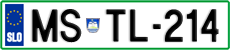 License plate of Slovenia, Cars