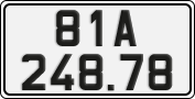 License plate of Vietnam, Cars