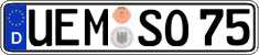 German license plate, Regular plates
