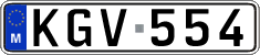 License plate of Malta, Regular plates (ABC 123)