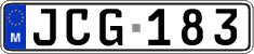 License plate of Malta, Regular plates (ABC 123)
