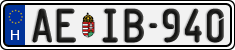 license plates of Hungary, Regular plates (2022)