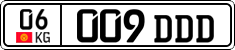 License plate of Kyrgyzstan, Private owners (2016)