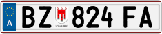 License plate of Austria, Regular plates