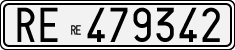 License plate of Italy, Cars (1927 year series)