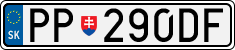 License plate of Slovakia, Cars