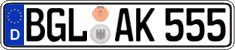 German license plate, Regular plates