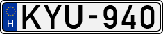 license plates of Hungary, Cars (1990)