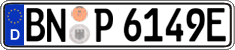 German license plate, Electric vehicles