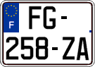 French license plate, SIV (ordinary)