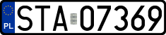 License plates of Poland, Regular car plates