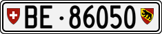 License plate of Switzerland, Cars