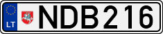 License plate of Lithuania, Cars