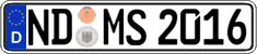 German license plate, Regular plates