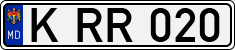 License plate of Moldova, Cars (1992)