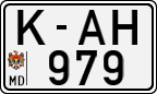 License plate of Moldova, Cars (1992)