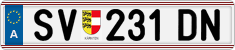 License plate of Austria, Regular plates