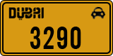 License plate of the UAE, Dubai, Taxi