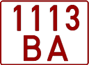 License plate Belarus, Trailers (1992)