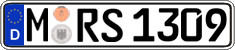 German license plate, Regular plates