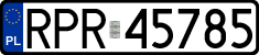 License plates of Poland, Regular car plates